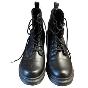 Black Womens Combat Boots, size 10